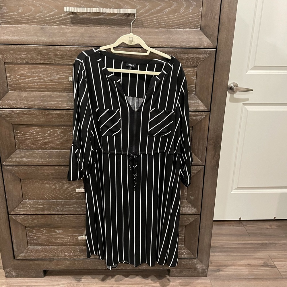 TORRID Striped Challis dress